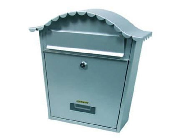 CASSETTA POSTALE PORTARIVISTE SAGOMATA PER ESTERNI GRIGIA 3 cm.36X13x36h. -