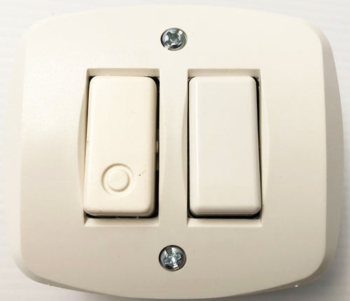 PULSANTE GENERICO + INTERRUTTORE AUTOPORTANTE IN ABS PER SCATOLA TONDA ME 3+8+9