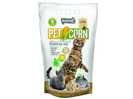 LETTIERA PETCORN RICAVATA DAL MAIS - LT 10 - 100% naturale PROF. al limone -