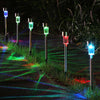 10 Lampade Giardino Ricarica Solare Paletti Solari LED Luce RGB Cambio Colore