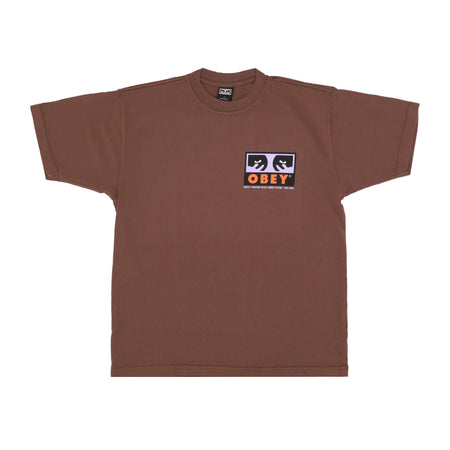 OBEY Maglietta Uomo Subvert Heavyweight Classic Box Tee Sepia da uomo