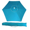 Ombrellone Mare Spiaggia Giardino Acciaio Inox Grande 210cm Azzurro con Custodia