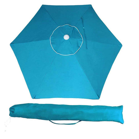 Ombrellone Mare Spiaggia Giardino Acciaio Inox Grande 210cm Azzurro con Custodia
