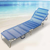Lettino Prendisole Pieghevole in Alluminio e Texilene Mare Spiaggia Sdraio Blu