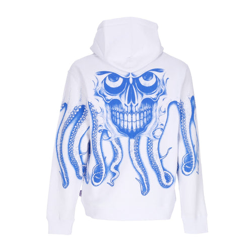 OCTOPUS Felpa Cappuccio Uomo Skull Hoodie White da uomo