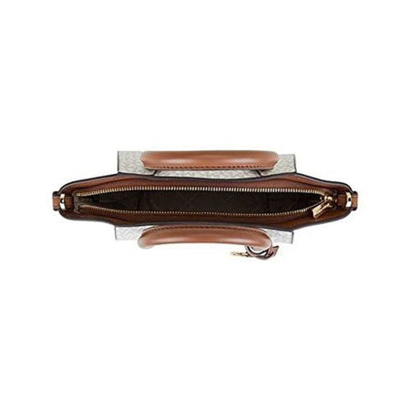 Michael Kors Avril - Borsa a tracolla con zip piccola in PVC vaniglia, PVC vaniglia. Dupersclub
