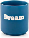 Bicchiere in Ceramica blu con Scritta Dream - Capacità 200 ccH&H
