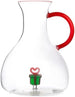 Brocca in vetro borosilicato trasparente con miniatura Pacco regaloH&H