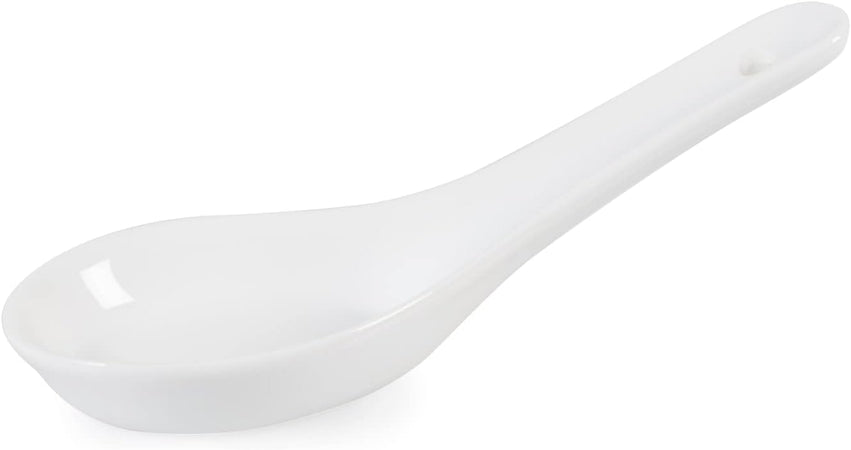 Cucchiaio in porcellana bianca cm 15x5x5 hH&H