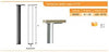 Gambe regolabili per tavolo Ø60x710mm, kit di 4 piedi per tavolo in acciaio, altezza regolabile 710-730mm (Nichel satinato)