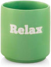 Bicchiere in Ceramica Verde con Scritta Relax - Capacità 200 ccH&H