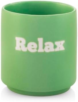 Bicchiere in Ceramica Verde con Scritta Relax - Capacità 200 ccH&H