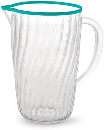 Brocca in acrilico trasparente con ring colorato lt2,4H&H