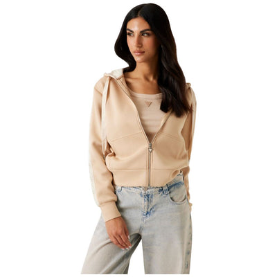 Guess felpa beige in scuba NEW HOODED W5YQ05 KBYE2 A11T