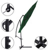 Ombrellone Giardino Decentrato 3x3 Mt Verde Palo Alluminio Gazebo Piscina