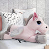 Peluche Unicorno Gigante XL 80cm Cavallo Pupazzo Giocattolo Bambini Morbido Rosa