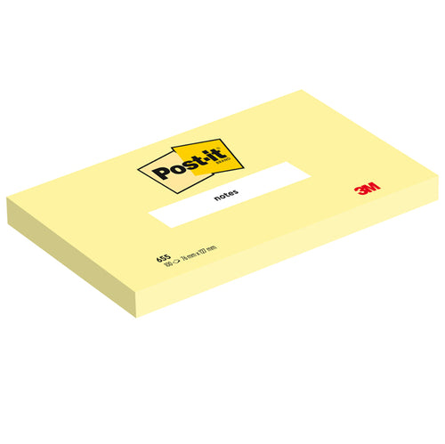 Blocco 100Fg Post-It Giallo Canary 76X127Mm 655
