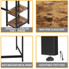 Scrivania Angolare Libreria Tavolo Porta PC Computer Metallo Legno Industriale