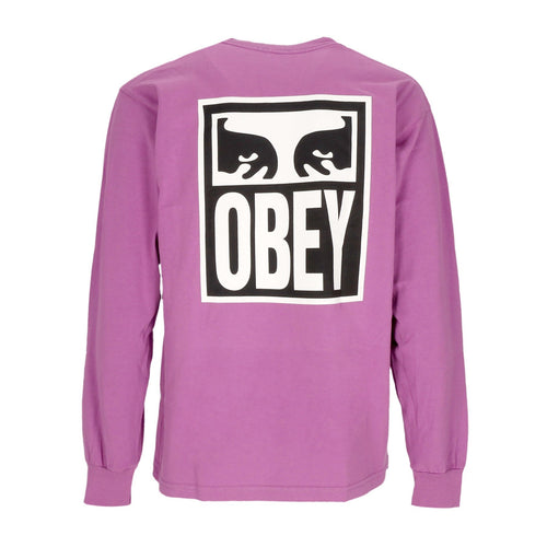 OBEY Maglietta Manica Lunga Uomo Eyes Icon 2 Heavyweight Classic Custom Mulberry Purple da uomo
