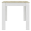 Tavolo da Pranzo Cucina Rettangolare Moderno in Legno 120x80x74cm Bianco e Acero