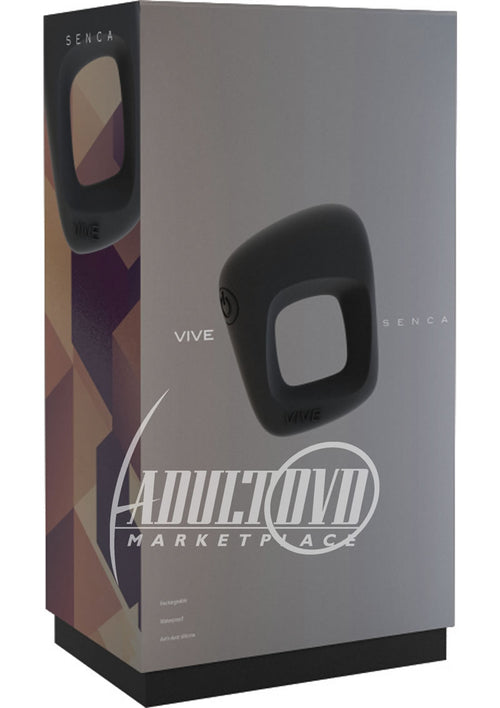 Anello vibrante 10 X Premium cockring Vive Senca design nero ricaricabile potente