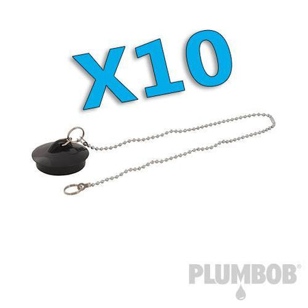 Tappo di PVC con Catena 38mm, Pacchi da 5 - 10 e 50 Tappi Plumbob OFFERTISSIMA!!! Plumbob