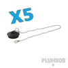 Tappo di PVC con Catena 38mm, Pacchi da 5 - 10 e 50 Tappi Plumbob OFFERTISSIMA!!! Plumbob