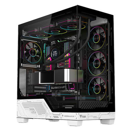 Case NEBRALUX 01 - Gaming Tower- ATX- 4x12cm ARGB fan- 2xUSB3- Type-C- Darker Temp Glass Side & Front Panel