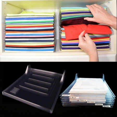 Organizer Per Magliette Salvaspazio T-shirt Pieghevole Cabina Armadio Cassetto