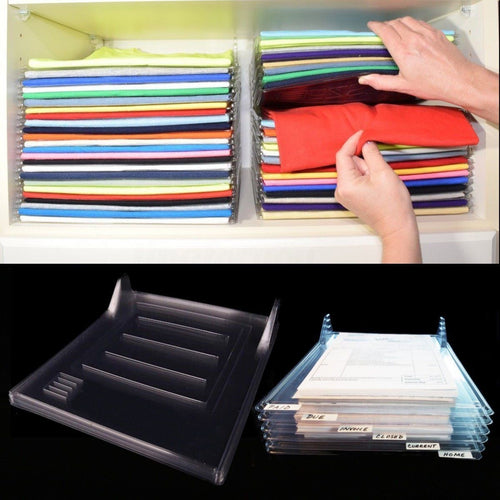 Organizer Per Magliette Salvaspazio T-shirt Pieghevole Cabina Armadio Cassetto