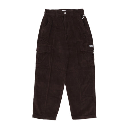 OBEY Pantalone Lungo Uomo Bigwig Baggy Corduroy Cargo Pant Java Brown da uomo