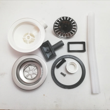 Piletta pilettone con troppo pieno da 90mm raccordo da 1"+1/2