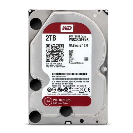 WESTERN DIGITAL HDD RED PRO 2TB 3,5 7200RPM SATA 6GB/S BUFFER 64MB