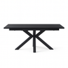 Tavolo Betelgeuse con gambe in metallo e piano in ceramica, design moderno, 160/240 x 110 x h 76 cm