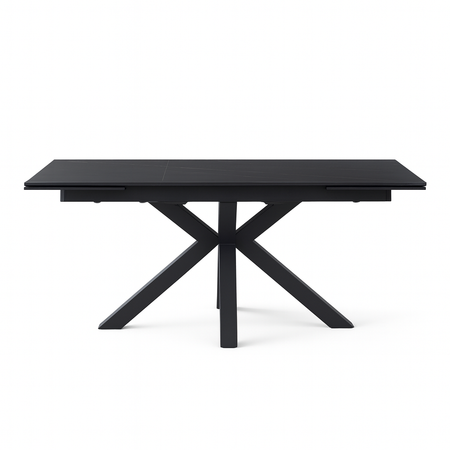 Tavolo "Betelgeuse" con gambe in metallo e piano in ceramica, design moderno, 160/240 x 110 x h 76 cm