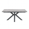 Tavolo Betelgeuse con gambe in metallo e piano in ceramica, design moderno, 160/240 x 110 x h 76 cm
