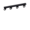 Spot Contemporaneo Rudy Alluminio Nero 4 Luci Gu10 35W 3000K Ip20
