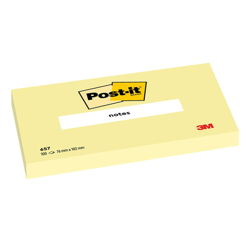 Blocco 100Fg Post-It Giallo Canary 76X102Mm 657