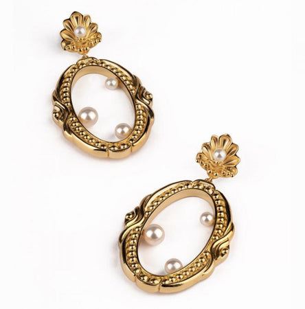 Rebecca - ORECCHINI IN BRONZO E PERLE