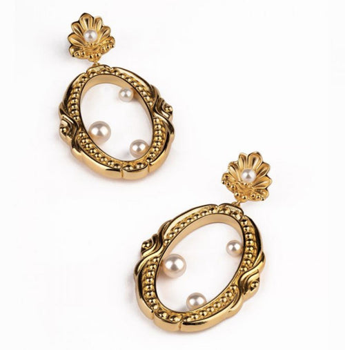 Rebecca - ORECCHINI IN BRONZO E PERLE