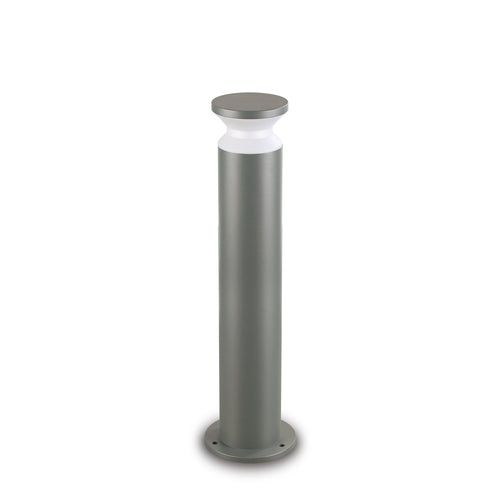 Piantana Da Terra Moderna Torre Alluminio Grigio 1 Luce E27 15W Ip44