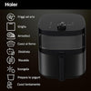 Haier Friggitrice ad Aria 7L 2000W – HAF5TWA3 011, Cestello Estraibile, Display Digitale, Fino a 200°C, Design Compatto Nero