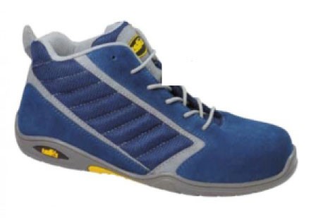 Scarpe alte in pelle scamosciata con suola in gomma gialla