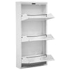 Scarpiera Slim in metallo Bianco con ante basculanti porta scarpe salvaspazio da interno