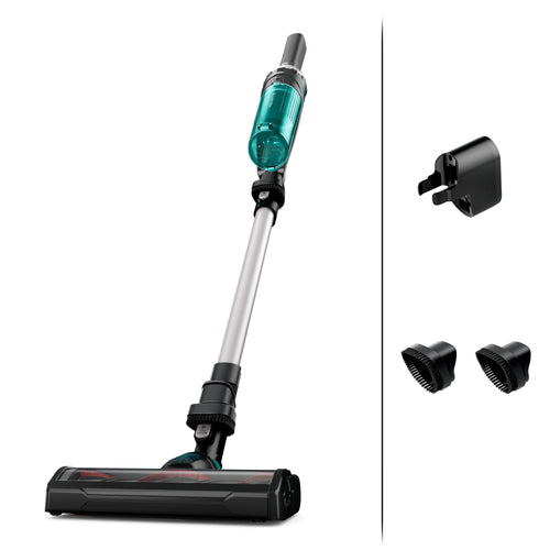 Rowenta rh1127 aspirapolvere a bastone 2 in 1 batteria secco senza sacchetto 0,4 l blu, alluminio - 3221616037656