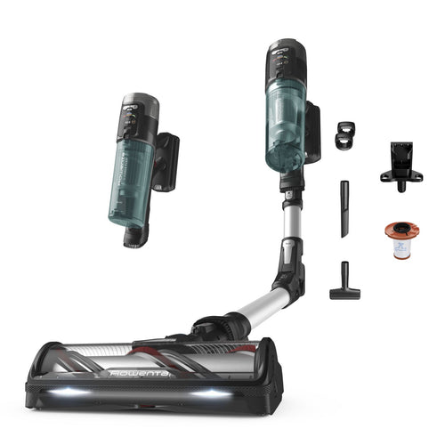 Rowenta rh9a32 aspirapolvere a bastone 2 in 1 batteria secco senza sacchetto alluminio, verde