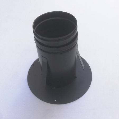 Raccordo a soffitto telescopico da 120mm con innesto per tubo inox per stufa a legna