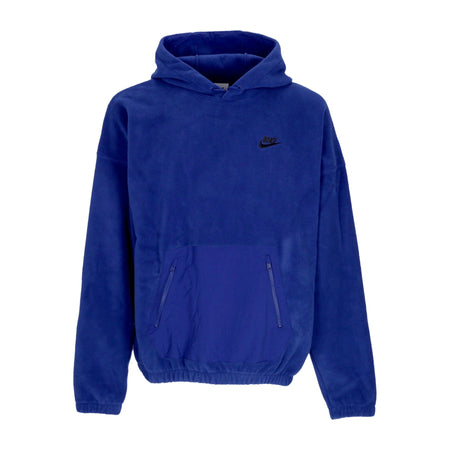 Nike Felpa Cappuccio Uomo Club+ Fleece Polar Hoodie Deep Royal Blue/black da uomo