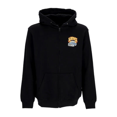 VANS Felpa Cappuccio Zip Uomo Hot Rod Full-zip Hoodie Black da uomo