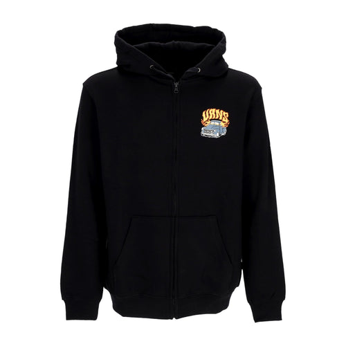 VANS Felpa Cappuccio Zip Uomo Hot Rod Full-zip Hoodie Black da uomo